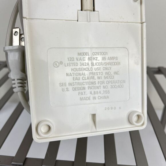 Presto Salad Shooter Professional REPLACEMENT Base Motor & Electric Cord 0297001 - Picture 6 of 6